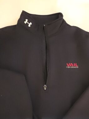 Under Armour Black Half-Zip Pullover with Vail Colorado Logo